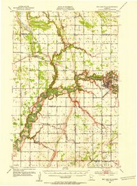 Red Lake Falls 1952 topographic map thumbnail