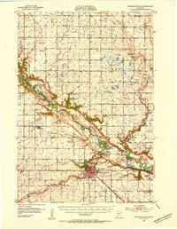 Redwood Falls 1952 topographic map thumbnail