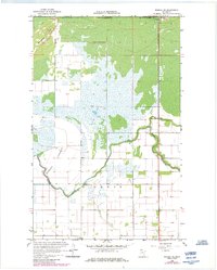 Roseau NE 1966 topographic map thumbnail