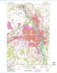 St. Cloud 1974 topographic map preview