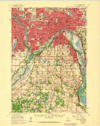 St. Paul 1951 topographic map thumbnail