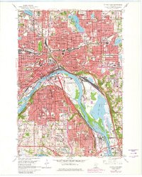 St. Paul East 1967 topographic map thumbnail