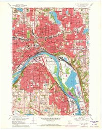 St. Paul East 1967 topographic map thumbnail