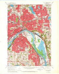 St. Paul East 1967 topographic map thumbnail