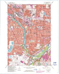 St. Paul West 1967 topographic map thumbnail