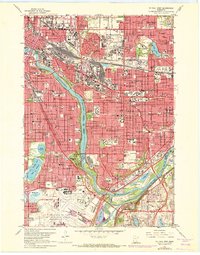 St. Paul West 1967 topographic map thumbnail