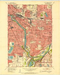 St. Paul West 1951 topographic map thumbnail