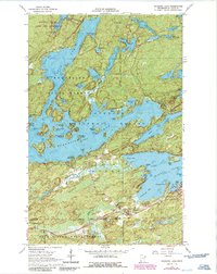 Shagawa Lake 1965 topographic map thumbnail