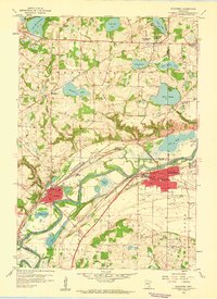 Shakopee 1958 topographic map thumbnail