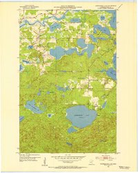 Siseebakwet Lake 1953 topographic map thumbnail