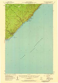Split Rock Point 1956 topographic map preview