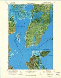 Steamboat Bay 1972 topographic map thumbnail