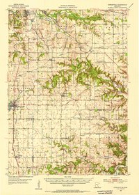 Stewartville 1955 topographic map thumbnail