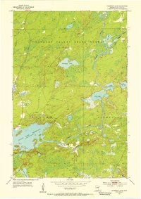 Thompson Lake 1954 topographic map thumbnail