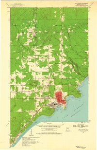 Two Harbors 1957 topographic map preview