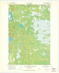Vanduse Lake 1970 topographic map thumbnail