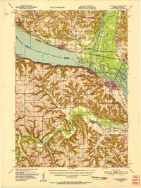 Wabasha 1951 topographic map thumbnail