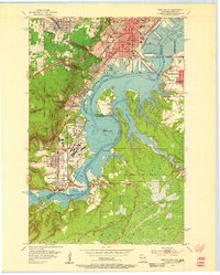 West Duluth 1954 topographic map thumbnail