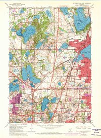 White Bear Lake West 1967 topographic map thumbnail