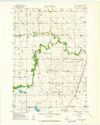 Wood Lake NW 1962 topographic map thumbnail