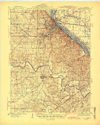 Hannibal 1945 topographic map thumbnail