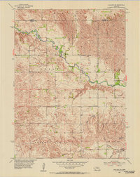 Spalding NW 1954 topographic map thumbnail