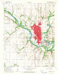 Arkansas City 1965 topographic map thumbnail