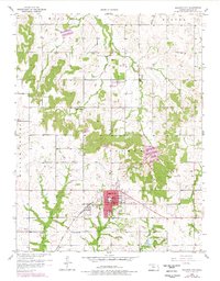 Baldwin City 1957 topographic map thumbnail