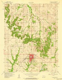 Baldwin City 1957 topographic map thumbnail