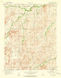Brookville SW 1957 topographic map thumbnail