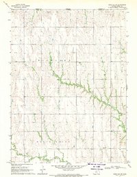 Burr Oak NW 1968 topographic map thumbnail