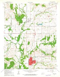 Caney 1961 topographic map thumbnail