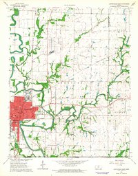 Coffeyville East 1962 topographic map thumbnail