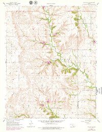 Dexter NE 1962 topographic map thumbnail