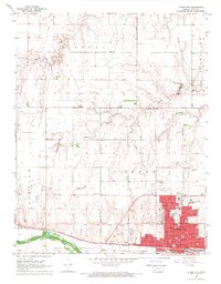 Dodge City 1968 topographic map thumbnail