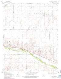 Dodge City SW 1968 topographic map thumbnail