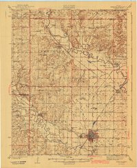 Fredonia 1943 topographic map thumbnail