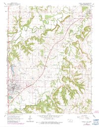 Garnett East 1966 topographic map thumbnail