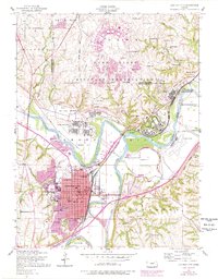 Junction City 1955 topographic map thumbnail