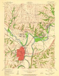 Junction City 1955 topographic map thumbnail