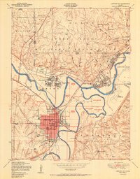 Junction City 1950 topographic map thumbnail