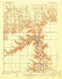 Lake Mc Bride 1942 topographic map thumbnail