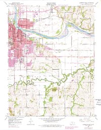 Lawrence East 1950 topographic map thumbnail