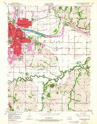 Lawrence East 1950 topographic map thumbnail