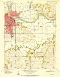 Lawrence East 1950 topographic map thumbnail