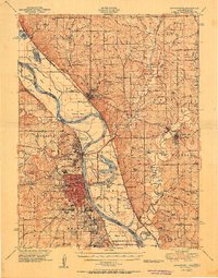 Leavenworth 1951 topographic map thumbnail