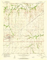 Lebo 1957 topographic map thumbnail