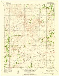 Lebo NW 1957 topographic map thumbnail