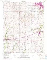 Lebo NW 1957 topographic map thumbnail