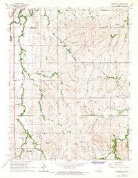 Lindsborg SE 1965 topographic map thumbnail